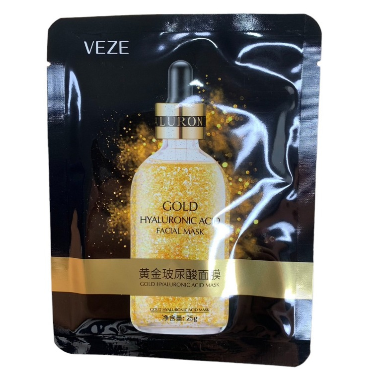 ราคาส่ง แผ่นมาส์กหน้า เวนเซน Venzen 24K Pure Gold Hydra Mask มาส์กหน้า​ 1 กล่อง 10 ชิ้น (FZ16435)