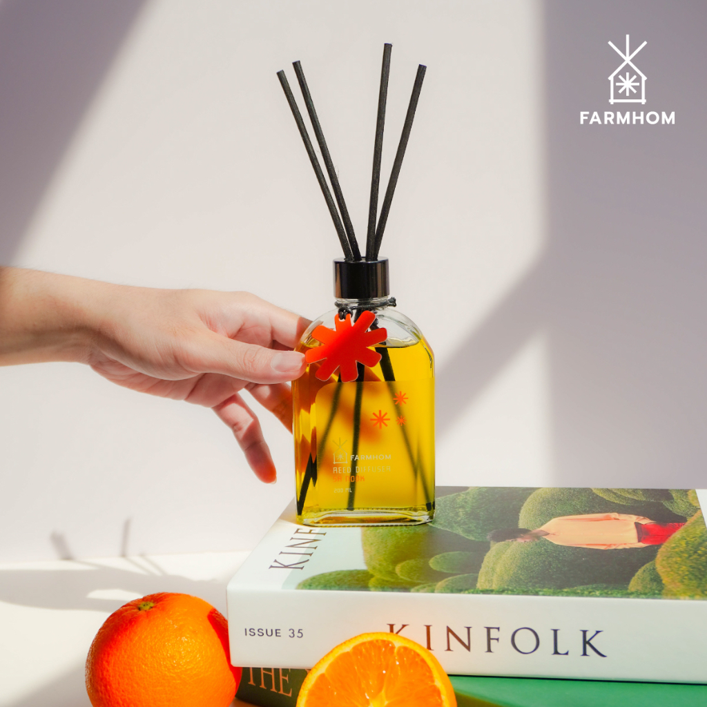 FARMHOM REED DIFFUSER - ก้านไม้หอมกระจายกลิ่น ช่วยปรับอากาศ ให้ความหอมสดชื่น ยาวนานกว่า 60 วัน