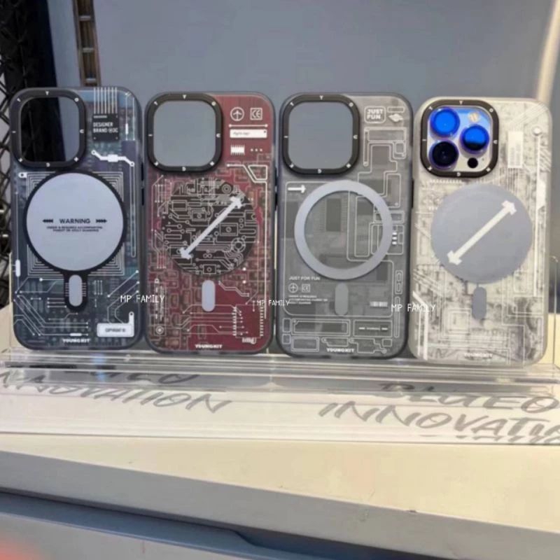 Youngkit เคสแม่เหล็ก พิมพ์ลายเนื้อด้าน รุ่นiPhone14, iPhone 15 Series