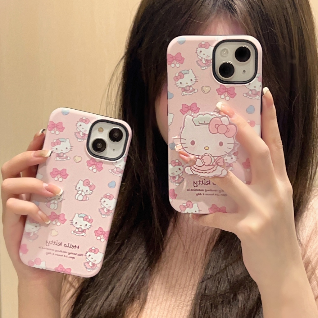 จัดส่งภายใน 24 ชม เคสไอโฟน 15 12 13 14 Pro max For 11 HelloKitty ความนิยม แฟชั่น การ์ตูน การป้องกันการตก Case