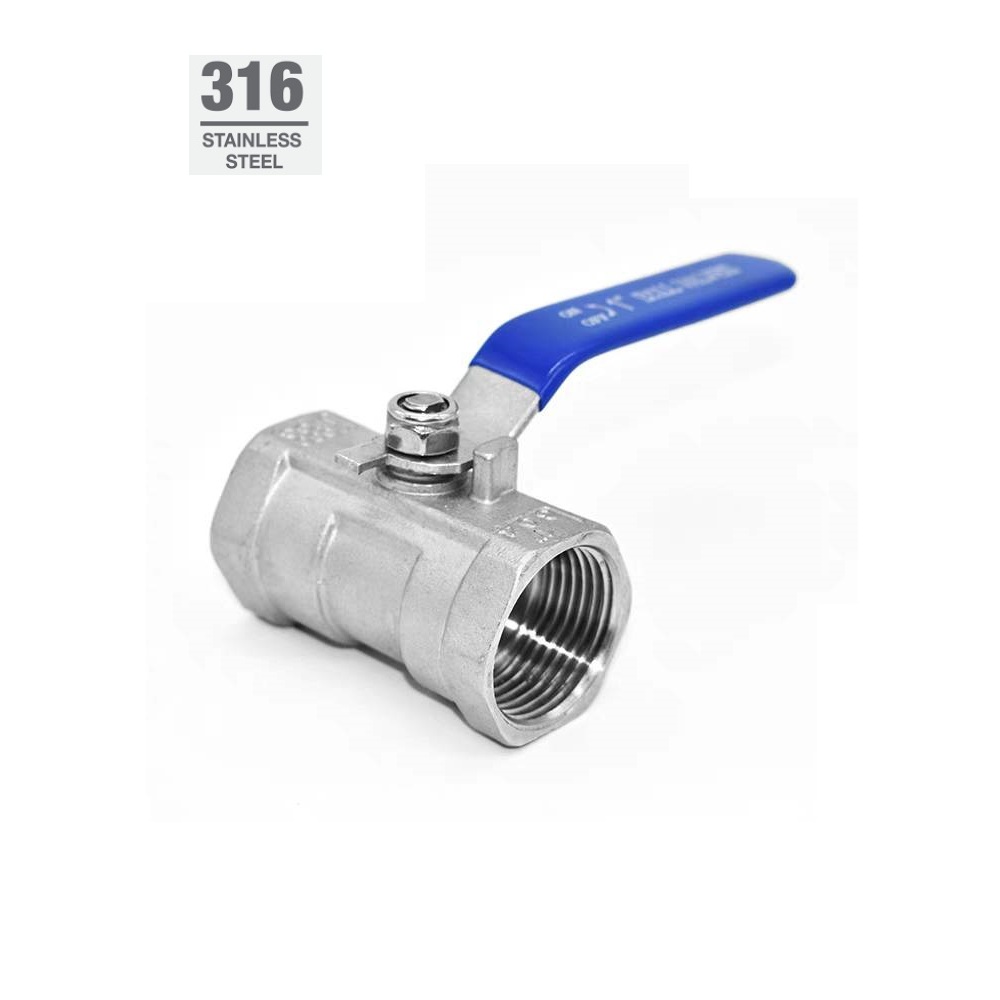 บอลวาล์ว 1 ตอน(1PC) สแตนเลส 316 ขนาด 1.1/2''  1นิ้วครึ่ง (Stainless Ball Valve)