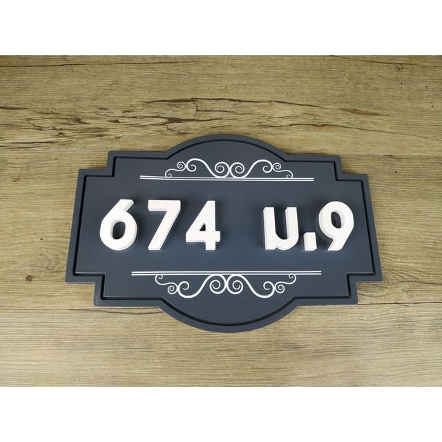 ป้ายบ้านเลขที่บ้าน ขนาด 320x210 mm (สั่งทำ)