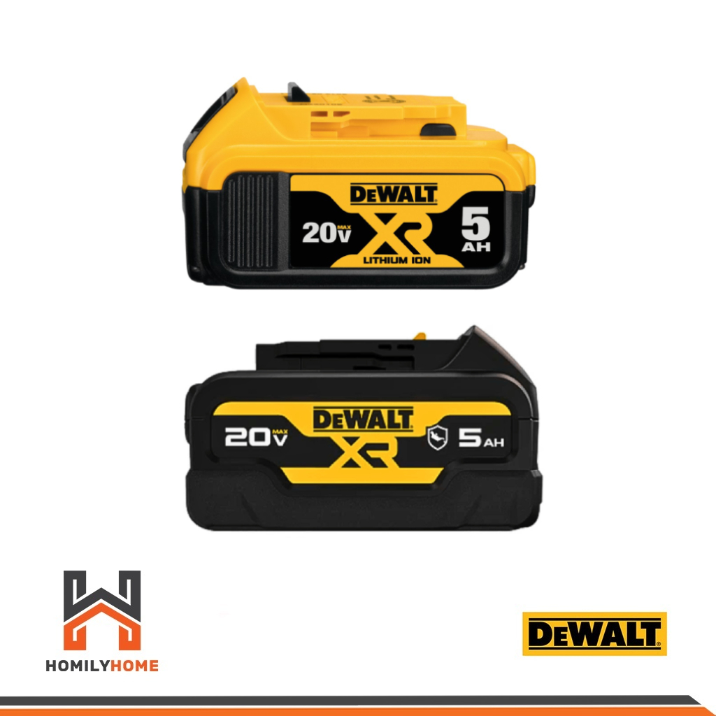DEWALT แบตเตอรี่ Lithium-ion 20V 5.0Ah รุ่น DCB184 เคสยาง รุ่น DCB184G แบต แบตเตอรี่