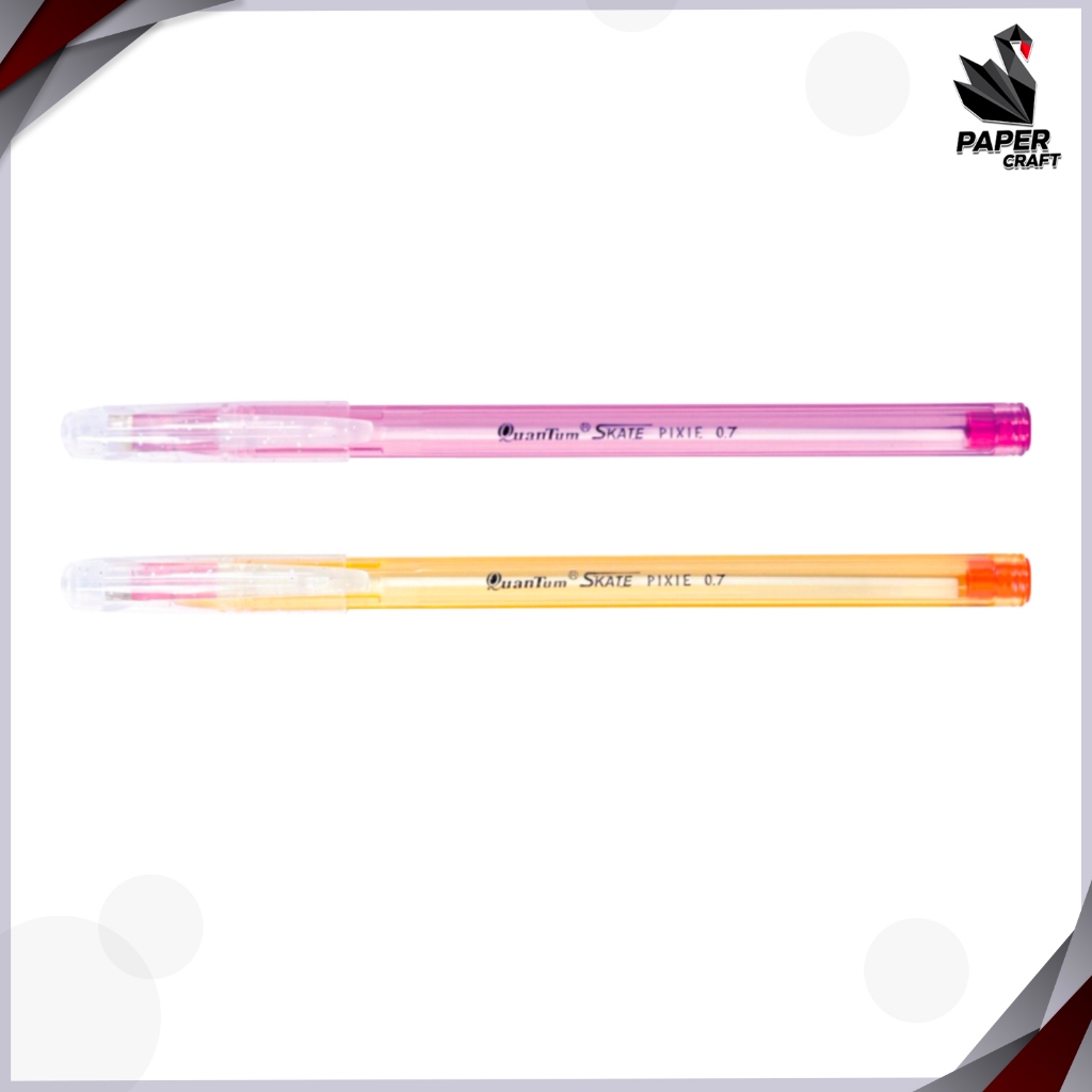 ปากกา ปากกาลูกลื่น Quantum  รุ่น PIXIE  พิกซี่ หมึกน้ำเงิน ขนาด 0.7มม.  ( 1ด้าม )