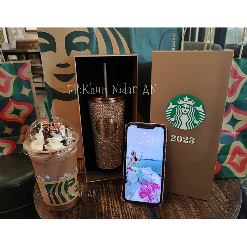 แก้ว Starbuck Gold Bling 16 oz. (แก้วสตาบัคสีทอง)ของแท้