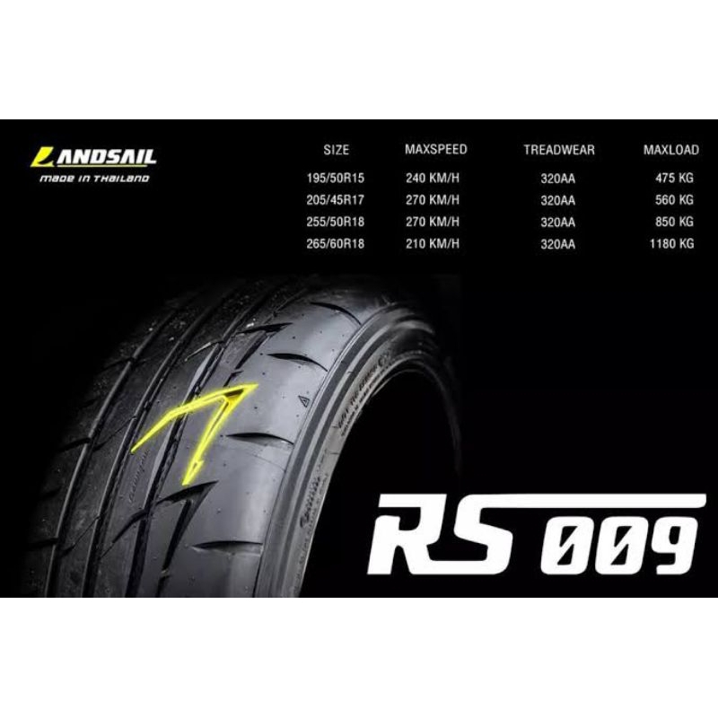 Landsail RS009 215/45R17ยางลายซิ่ง ยางสปอร์ตนุ่มหนึบคุณภาพดี ยางใหม่ปี22