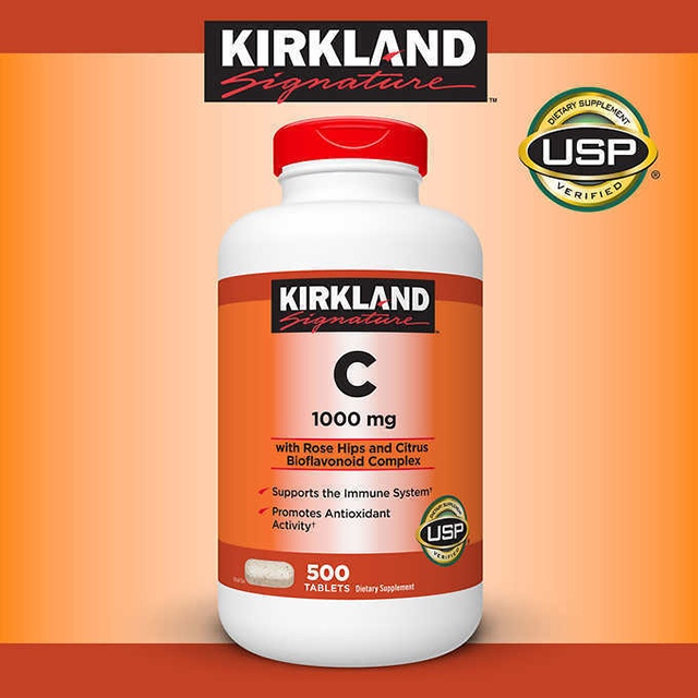 🍊วิตามินซี แบ่งขาย Kirkland Vitamin C 1000mg เคิร์กแลนด์  ของแท้จากอเมริกา (Exp.01/2026) เสริมภูมิคุ้มกัน ผิวใส
