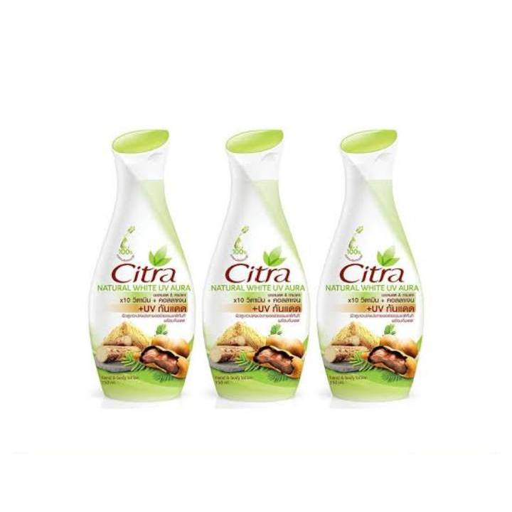 (ซื้อในไลฟ์ลดเหลือ91บ.ส่งฟรี)โลชั่น ทาผิว ซิตร้าสีเขียว ทานาคา ขนาด 130 มล. แพ็ค3ขวด (ของเเท้)