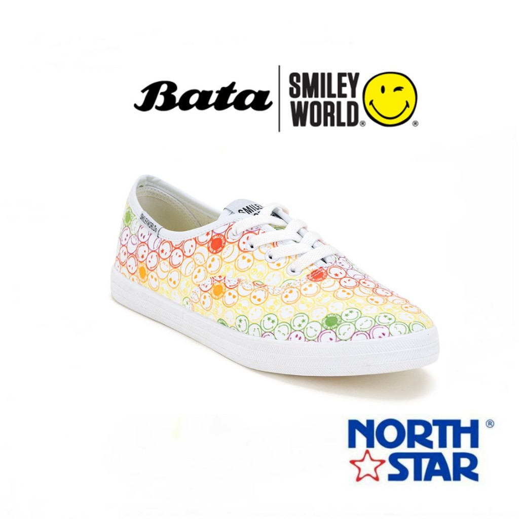 Bata บาจา by North Star SMILEY รองเท้าผ้าใบแบบผูเชือก ดีไซน์เก๋ สีสันสดใส สนีคเกอร์แฟชั่น สำหรับผู้หญิง รหัส 5390182