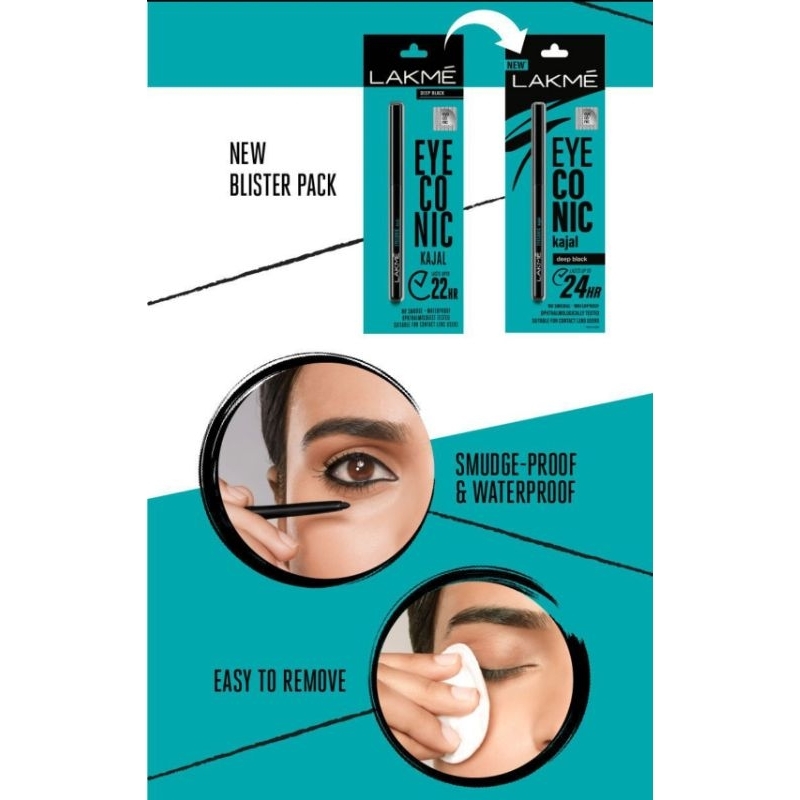 lakme kajal ดั้งเดิม อายไลเนอร์ธรรมชาติที่สมบูรณ์แบบจากอินเดีย กันน้ำ ติดทนนานoriginal lakme kajal,n