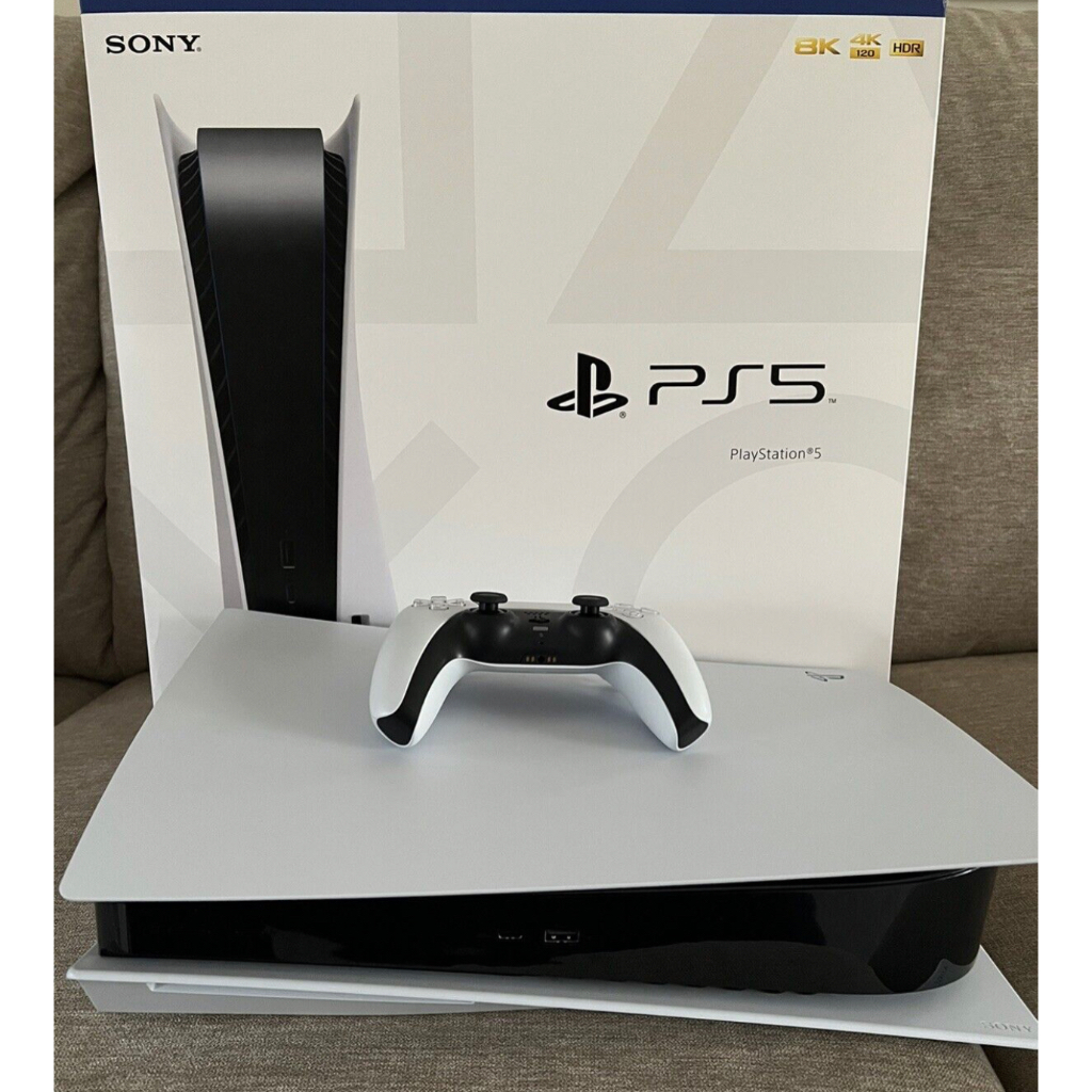 Sony PlayStation 5 Disc Edition 500GB Home Console - White w/ Controller &amp; Cords