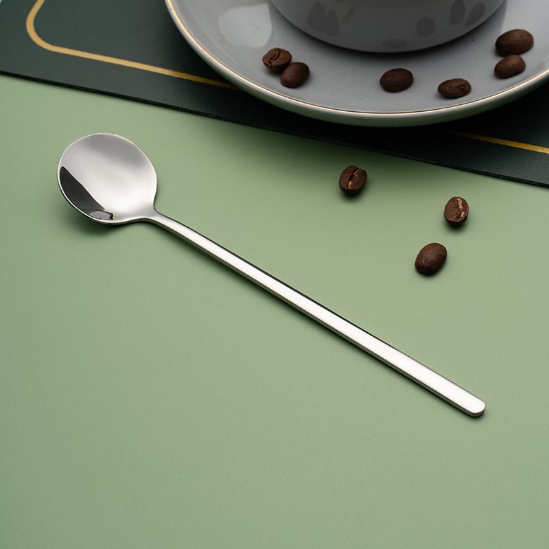 [C038]ช้อนคนกาแฟสแตนเลส กลม เกาหลี 15cm มี2ส วัสดุอย่างดี - รูปที่ 2