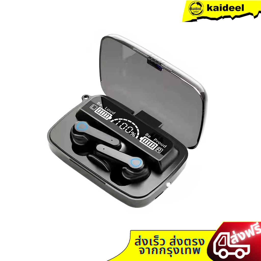 TWS M19 Wireless bluetooth V5.1 หูฟังบลูทูธ ร้อมที่ชาร์จ  สเตอริโอ หูฟังเล่นเกมส์ แบบสัมผัส โทรคุยสายได้