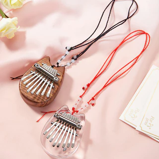 เครื่องดนตรีเปียโนนิ้วโป้ง คาลิมบา คริสตัลใส ขนาดเล็ก 8 คีย์ kalimba เครื่องดนตรีอะคูสติก แบบใส คีย์บอร์ คริสตัลแบร์