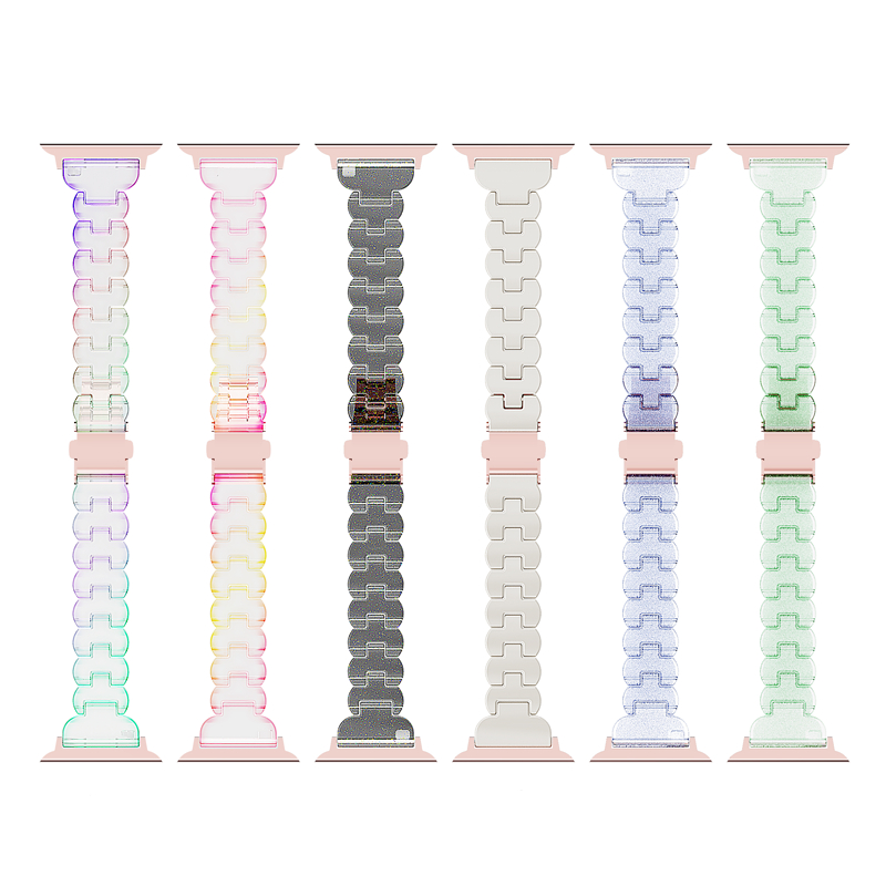 PC เรซิ่นสายนาฬิกาเหมาะสำหรับ 38mm40mm 41 มม.45 มม.44 มม.42 มม.iwatch10/9/8/7/6/5/4/3/2/1