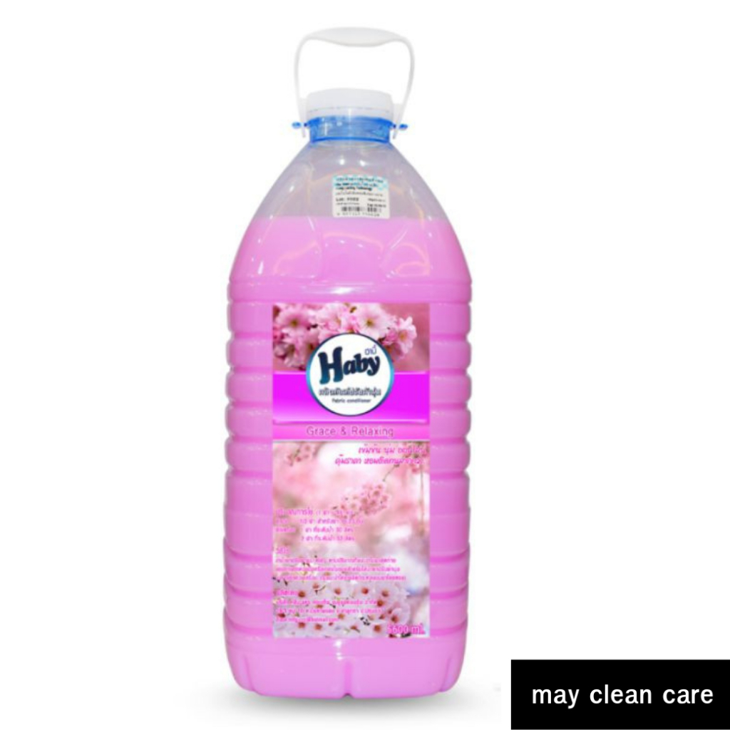 Haby น้ำยาปรับผ้านุ่ม  (สีชมพู) ขนาด 5600 มล กลิ่น Grace​ &​ Relaxing