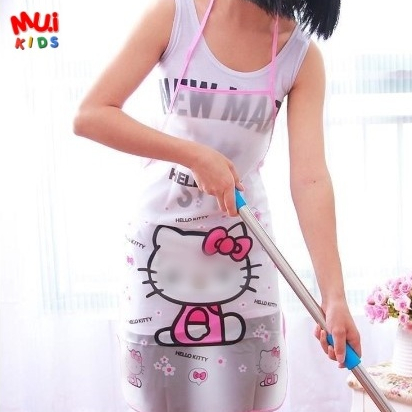 ผ้ากันเปื้อน ใส่ทำอาหาร ผ้ากันเปื้อนทำความสะอาด ลายการ์ตูน กันน้ำ สำหรับชายและหญิง By Muikid