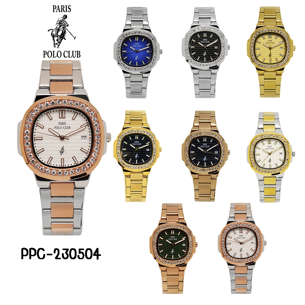 Paris Polo Club นาฬิกาข้อมือผู้หญิง สายสแตนเลส รุ่น PPC-230504