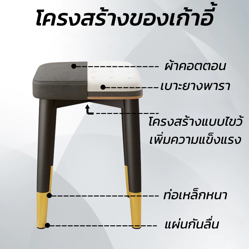 เก้าอี้มินิมอลทรงสี่เหลี่ยม thumbnail 3