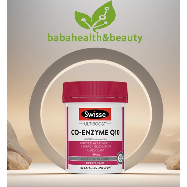 Swisse Ultiboost Co-Enzyme Q10 180 Capsules อัลตร้าบูส โคเอนไซม์ Q10 180 แคปซูล