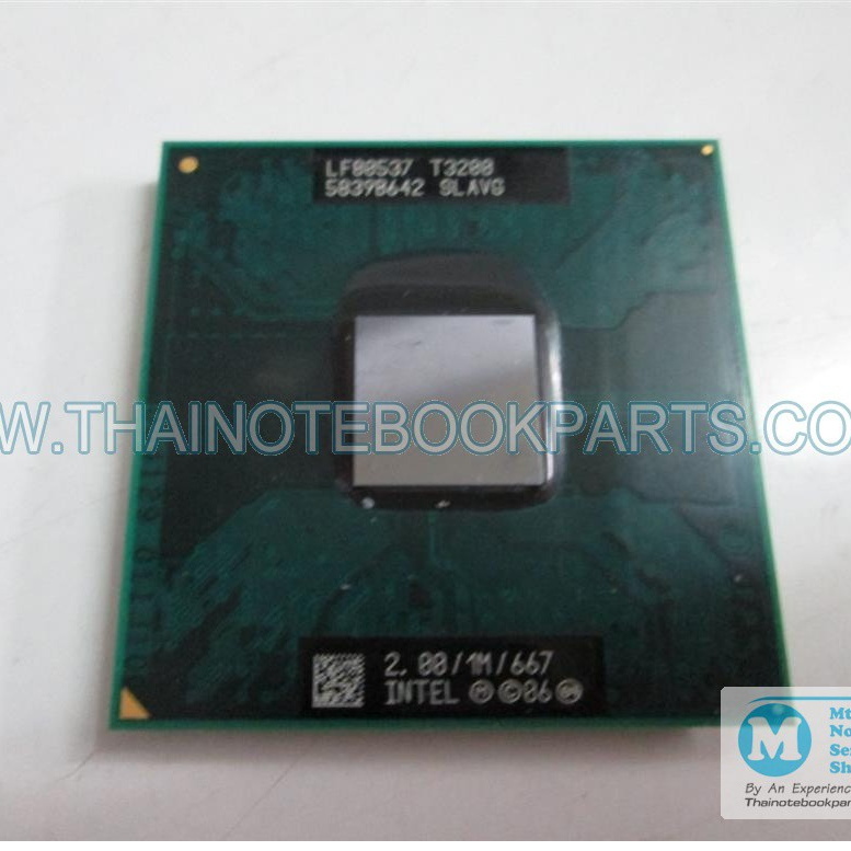 ซีพียู CPU Intel Pentium T3200 ความเร็ว 2.0GHz, L2 1MB, Bus 667MHz, Socket P - LF80537, SLAVG (มือสอ