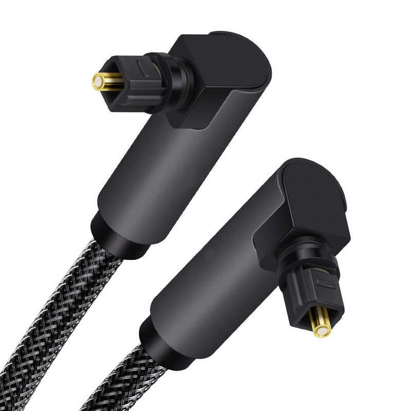 X-Tips BEND สาย Optical หัวงอ 2 ด้าน รองรับ SPDIF 5.1 / 7.1 สายถักหนังงูทนทาน