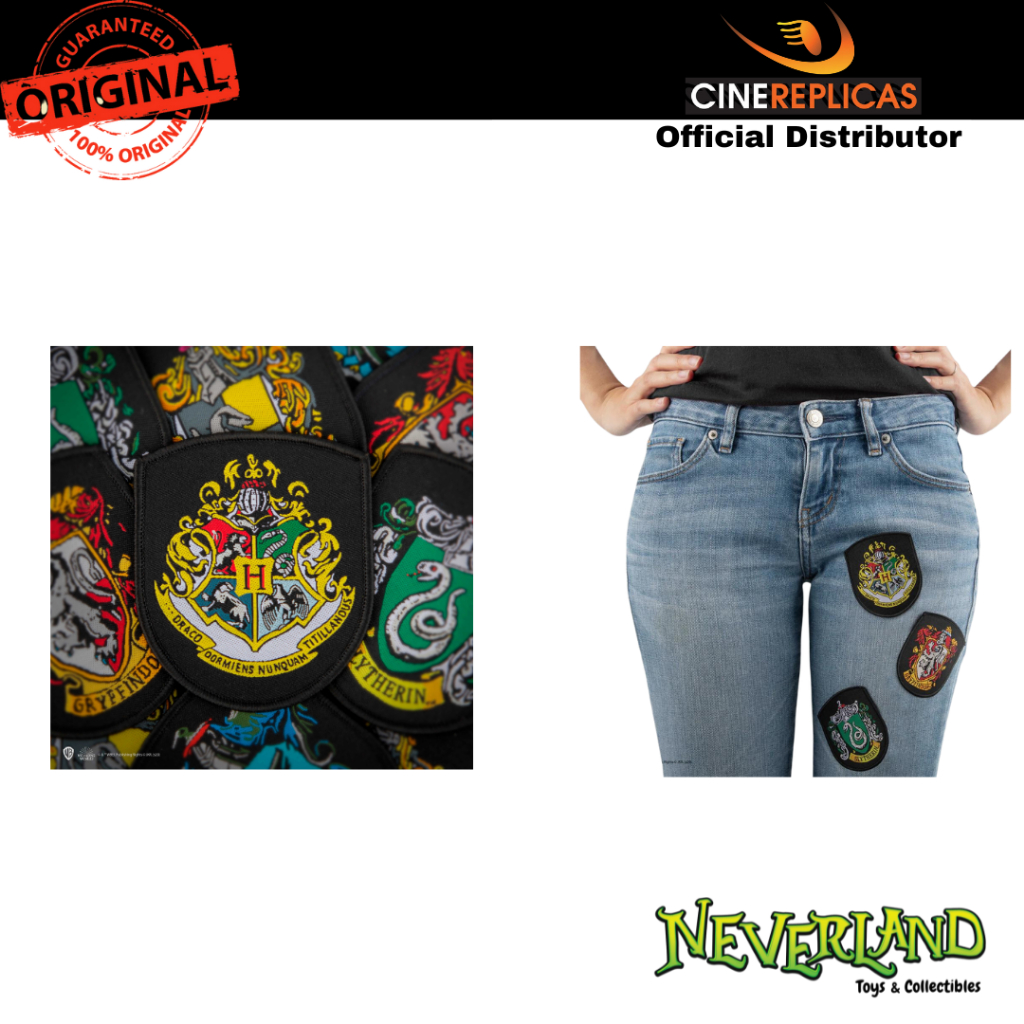 (Cinereplicas) Harry Potter Patches Hogwarts Houses Crests Set of 5 Cinereplicas