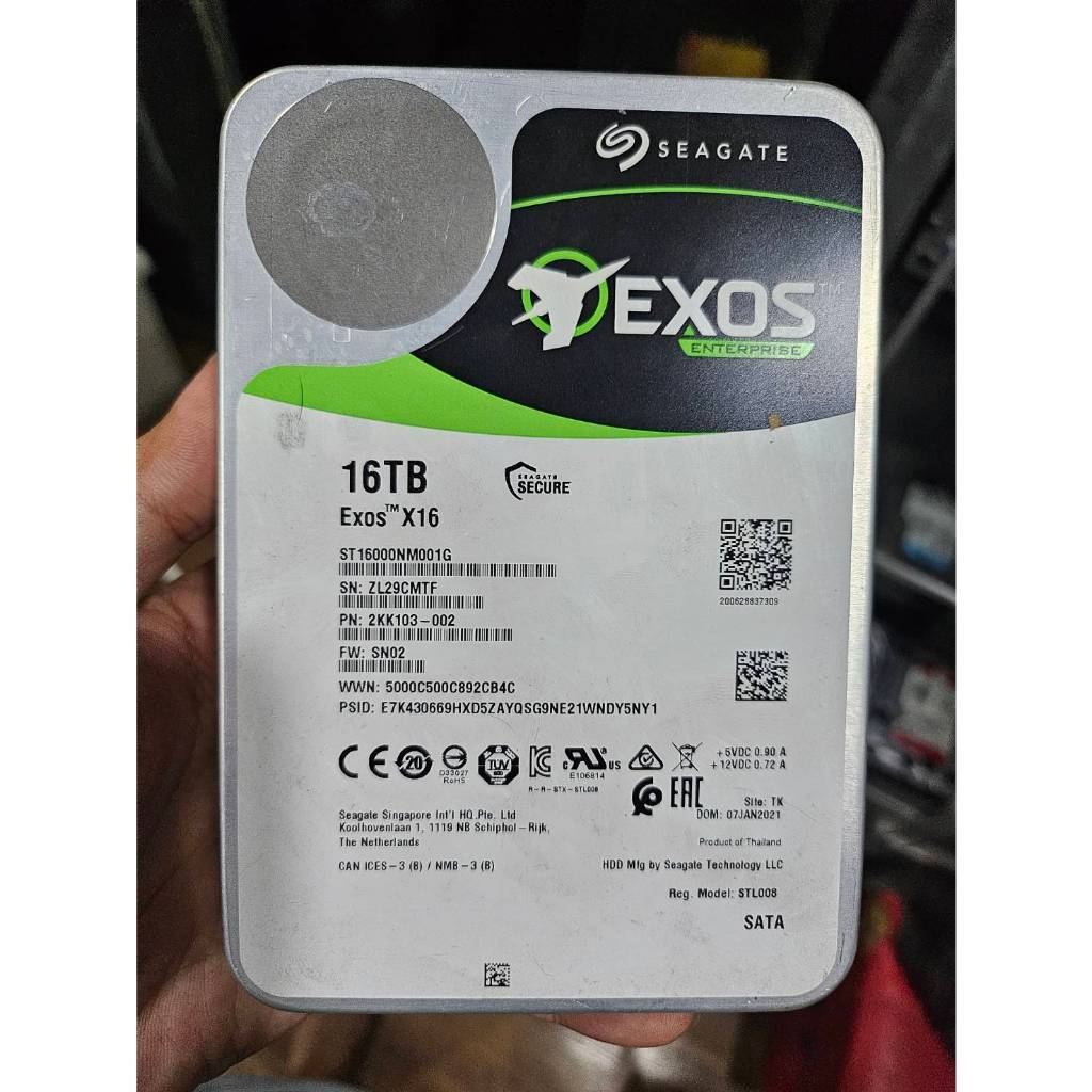 HDD Seagate Exos 16TB มือสองสภาพดี