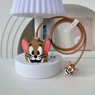 เคสหัวชาร์จ +สาย ลายการ์ตูนน่ารัก เคสหัวชาร์จ กันสายหัก Power Adapter 18W/20W Cable Protecto