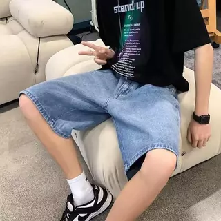 กางเกงยีนส์ขาสั้นผู้ชาย แฟชั่นเกาหลี ใส่สบาย