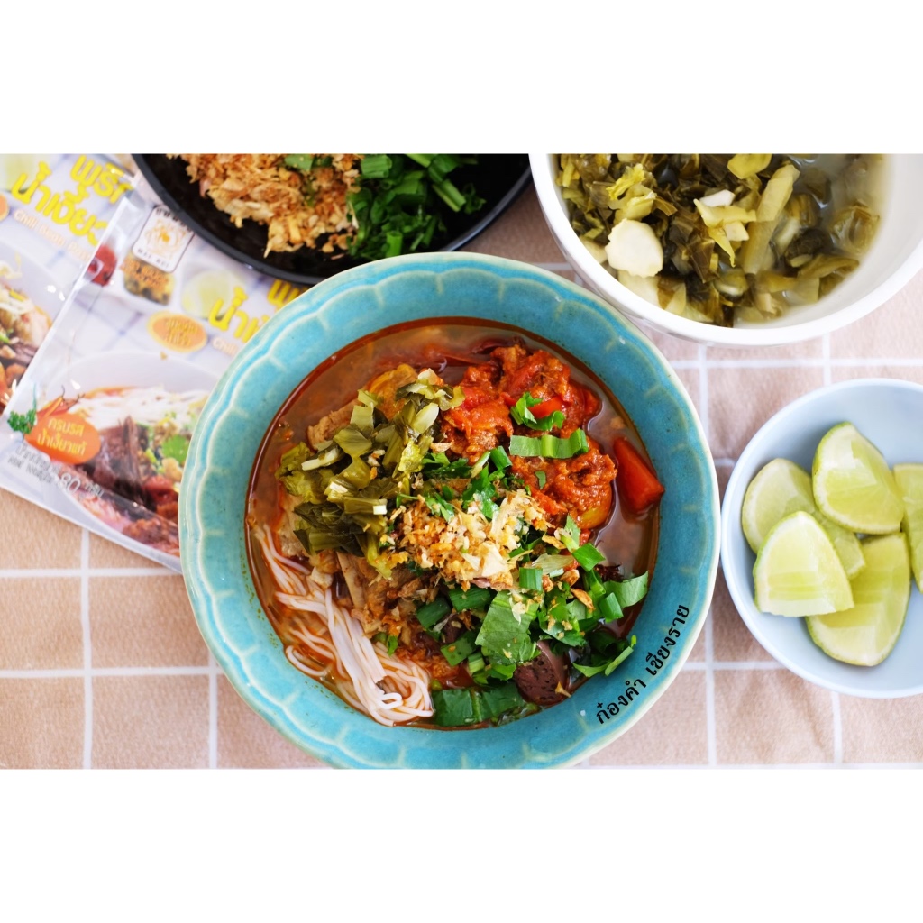 (Set Jumbo) ชุดทำน้ำเงี้ยวเชียงราย สูตรต้นตำรับ (พริกเงี้ยว+ดอกงิ้ว+เน่าป่น) - รูปที่ 3