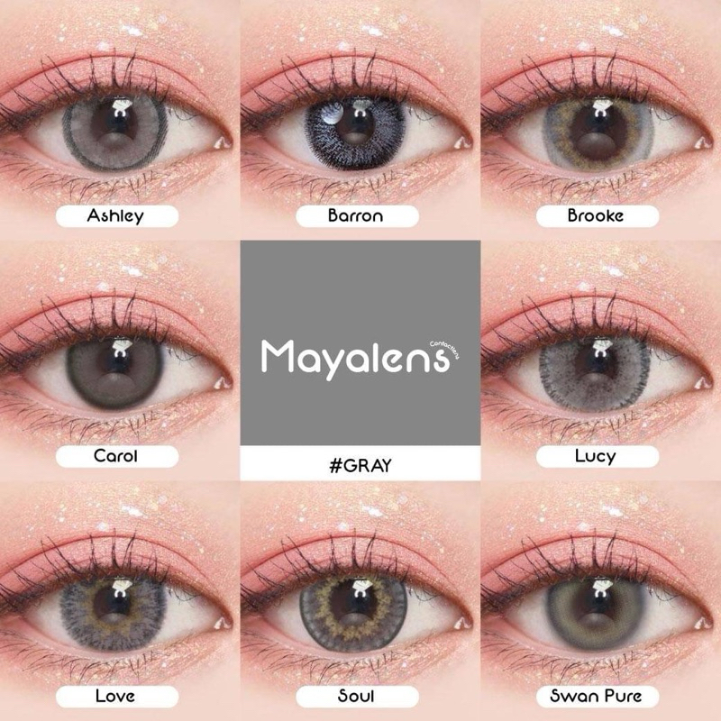 แนะนำ คอนแทคเลนส์ รวมลาย MAYA LENS สีเทา