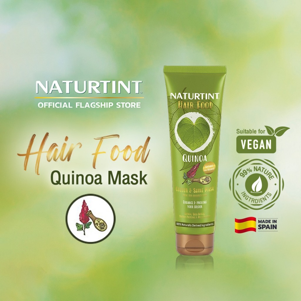 แฮร์ ฟู้ด ควินัว คัลเลอร์ แอนด์ ไชน์ มาสก์  150 ml มาส์กหมักผมหลังสระ เพื่อบำรุงสีผมให้ติดทน