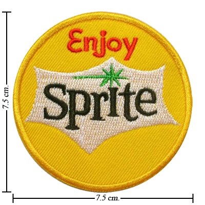 อาร์มปัก Enjoy Sprite ตัวรีดติดเสื้อ อาร์มปัก Sprite อาร์มรีดติดเสื้อ สไปร์ท อาร์มโลโก้แฟชั่น