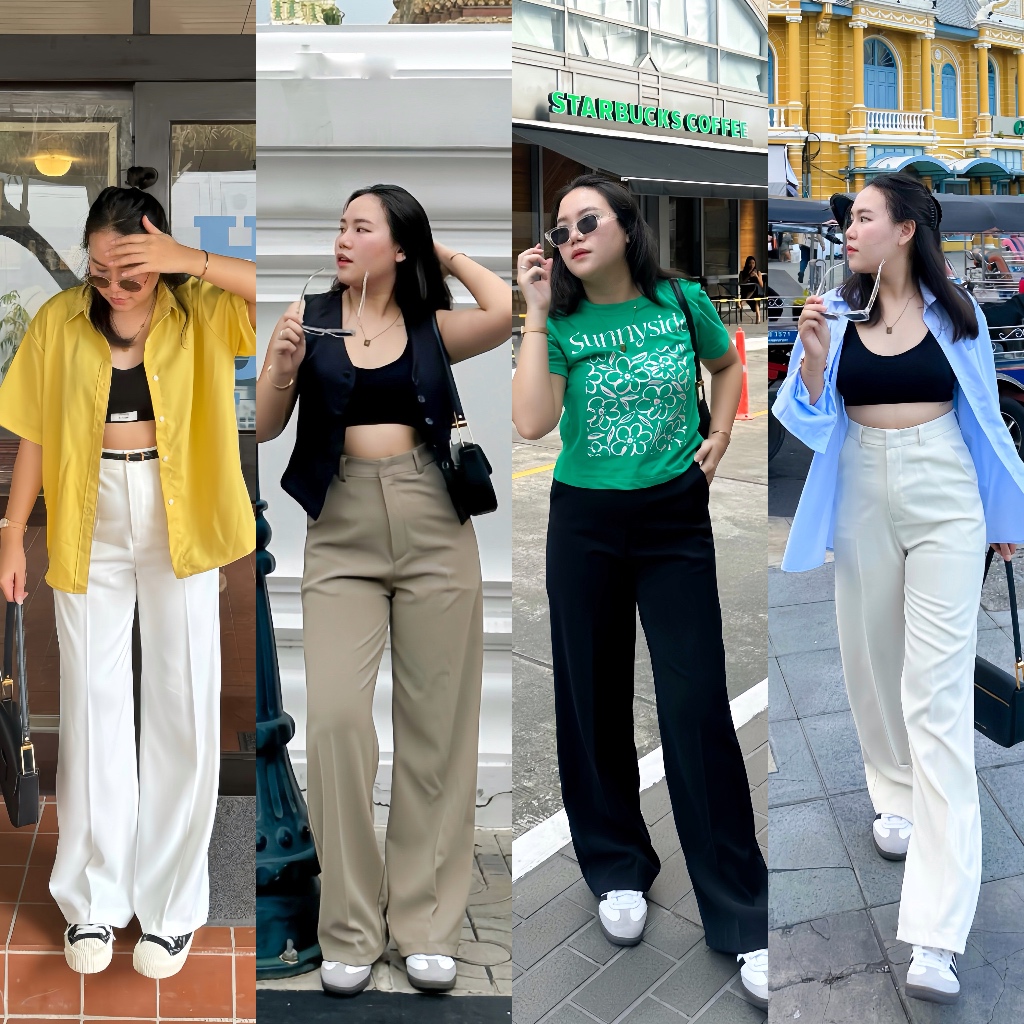 #กางเกงทรงกระบอก #LilyPants #กางเกงทิ้งตัว #กางเกงเข้ารูป #กางเกงใส่ทำงาน