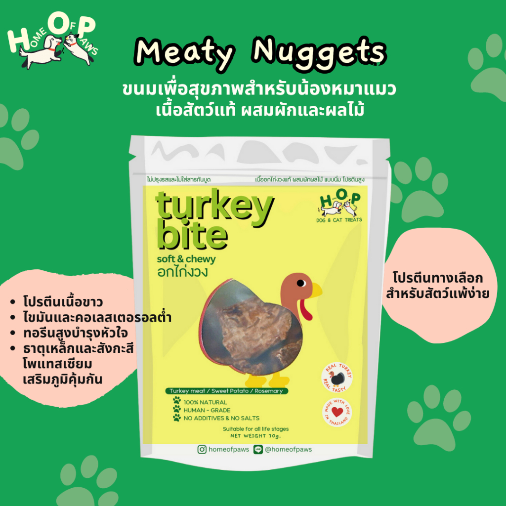 Turkey Nuggets-ขนมเพื่อสุขภาพ มีตตี้นักเกตเนื้อไก่งวง