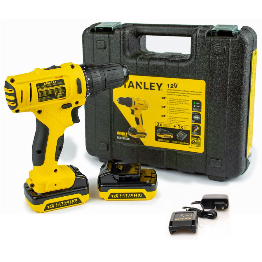 STANLEY สว่านไร้สาย 12V รุ่น SCD121S2K แบต 2 ก้อน แท่นชาร์จ 1อัน ของแท้โดยตัวแทนจำหน่าย