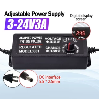 AC/DC 3V-24V อะแดปเตอร์ ปรับโวลท์ได้ Adapter พร้อมหน้าจอแสดงผล