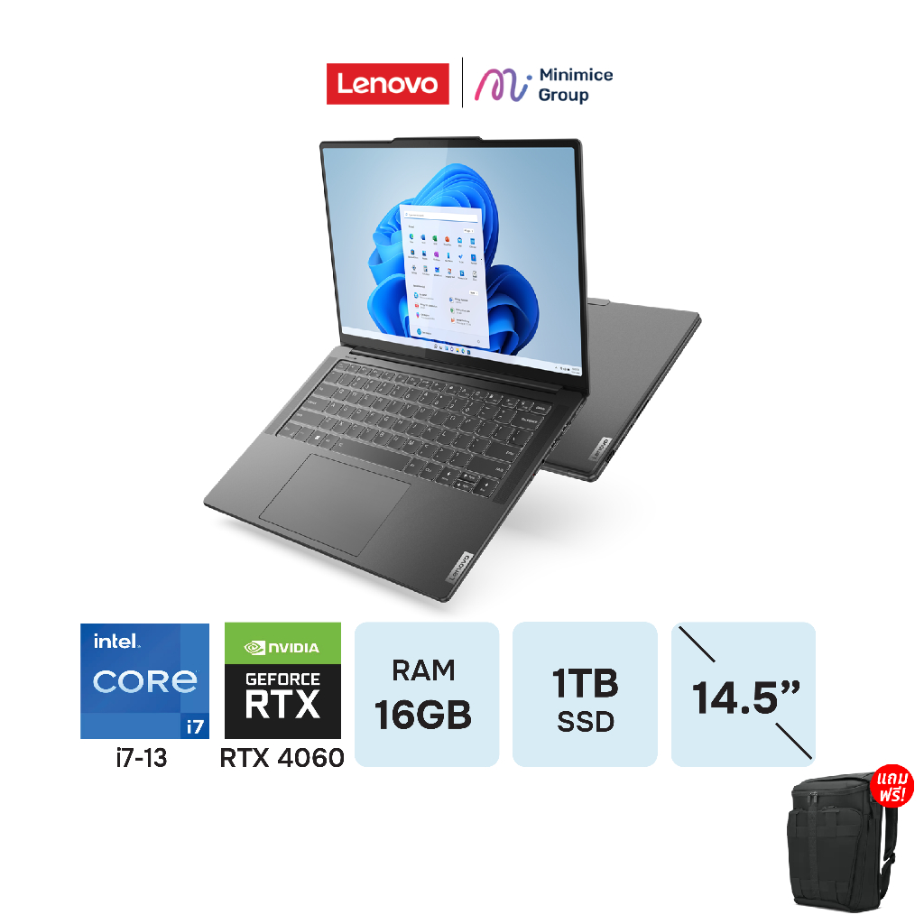 [ผ่อน0%10เดือน]Lenovo Yoga Pro 9 /i7-13705H /16GB/14IRP8-83BU000NTA/Notebook โน๊ตบุ๊ค By Minimice