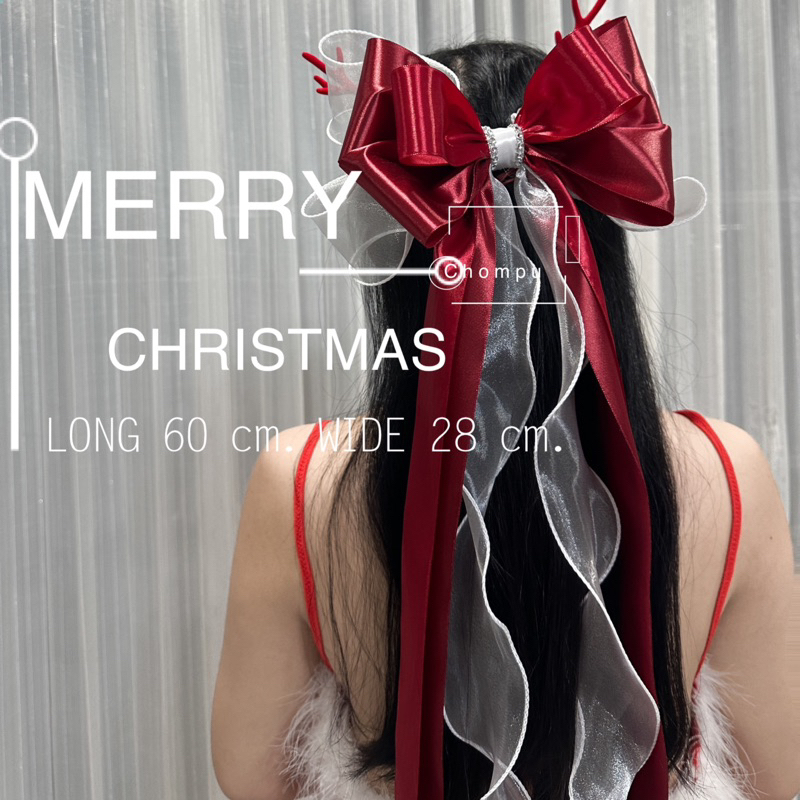 กิ๊บตรุษจีน โบว์คริสต์มาส กิ๊บใหญ่ติดผม มีแบบสั่งทำ พร้อมส่งจากไทย🎅🏻🎄❄️☃️
