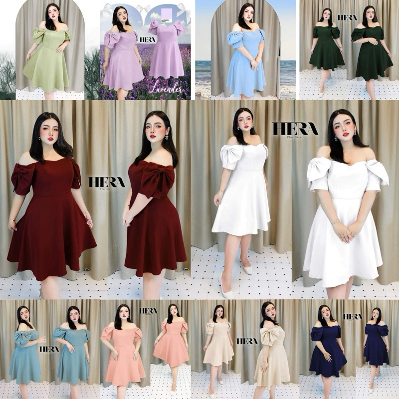 แขนโบว์ใหญ่ ลุคคุณหนู ผ้าดัชเชลแกรนด์ เดรสไซส์ใหญ่ ชุดออกงาน ชุดเพื่อนเจ้าสาว