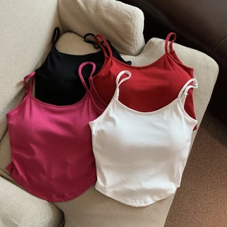 เสื้อกล้ามเอวลอย ดีเทลเว้าหลัง เสริมฟองน้ำ ขนาด free size มีพร้อมส่ง