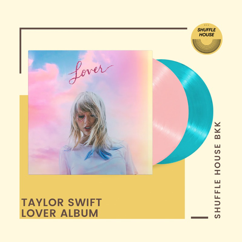 (พร้อมส่ง_จัดส่งฟรี) Taylor Swift Lover Vinyl แผ่นเสียง/แผ่นไวนิล/แผ่นใหม่ซีล