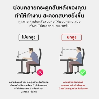 มี 4 สี โต๊ะวางแล็ปท็อป ชั้นวางจอคอม สแตนเลส+ไม้ คุณภาพดี ประหยัดพื้นที่ เพิ่มความสูงของจอแสดง 50*20*8cm
