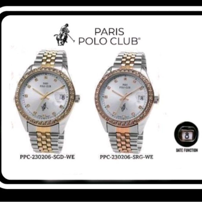 Paris Polo Club นาฬิกาผู้หญิง สายสเตนเลส  รุ่น PPC-230206-SGD-WE, PPC-230206-SRG-WE