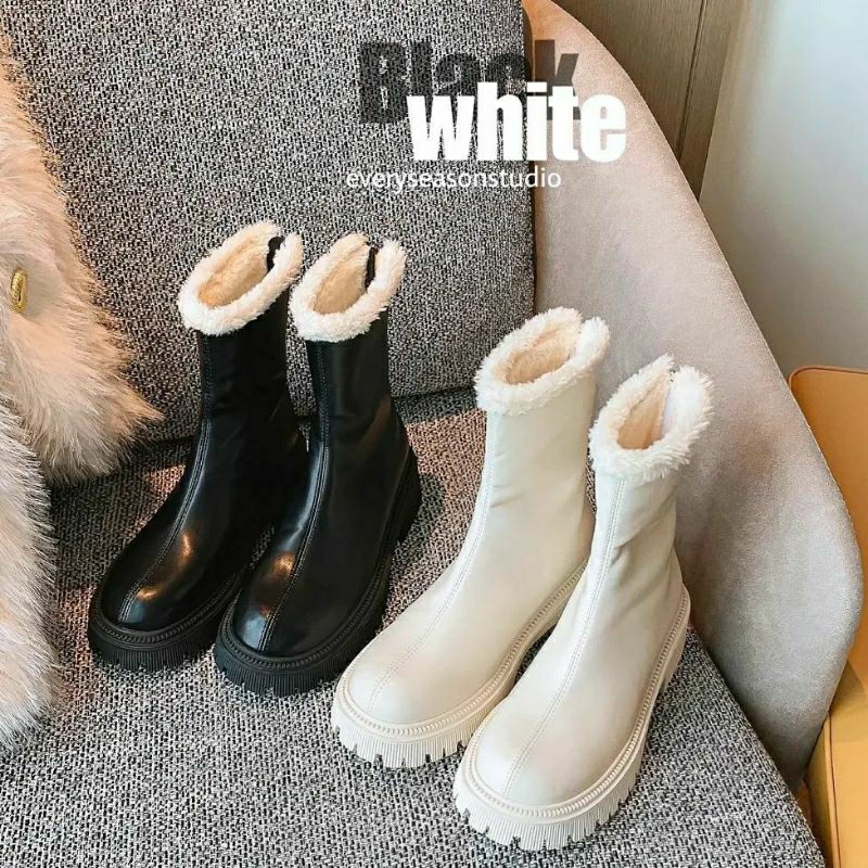 snow boots รองเท้าบูทลุยหิมะ บุขนนุ่ม กันลื่น