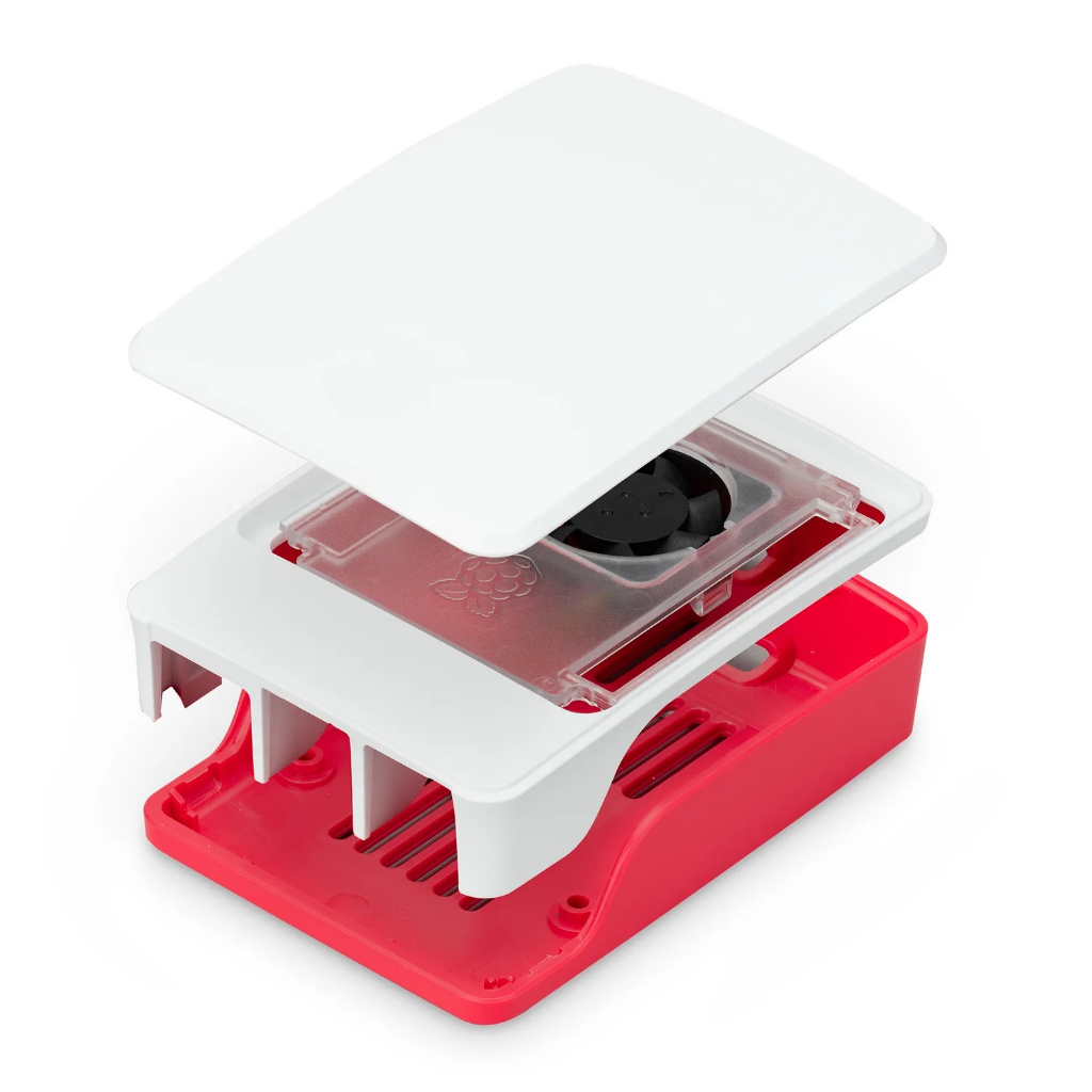 Raspberry Pi 5 Official Case (White/Red)