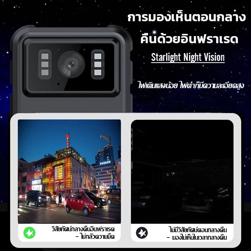 ACTION CAMERA กล้องติดมอไซค์ 4K HD กันน้ำ Wearable กล้องแอ็คชั่นแคม WIFI กล้องติดหมวก พร้อมหน้าจอ OLED Night Vision thumbnail 6