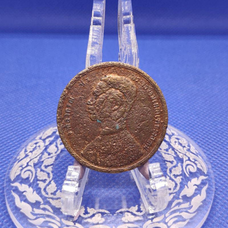 เหรียญสมัยรัชกาลที่5ร.ศ.๑๑๕ หนึ่งเซี้ยว เหรียญเก่าน่าสะสม เนื้อทองแดงผ่านการใช้ อายุเป็นร้อยๆปีเป็นของที่ระลึกแท้