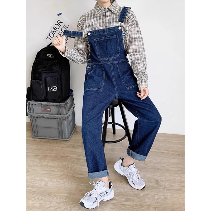 Manyjeans Overalls เอี๊ยมกางเกงยีนส์ขายาว(สินค้าพร้อมส่งในไทย)